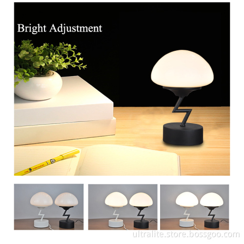 Modern Style Cloud And Lighting Shaped Desk Lamp Adjustable Little Night Light Bedroom